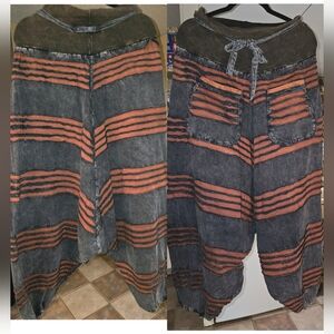 Shop Therapy Cotton Harem Pants Boho Festival Tribal Drop Crotch Made in Nepal